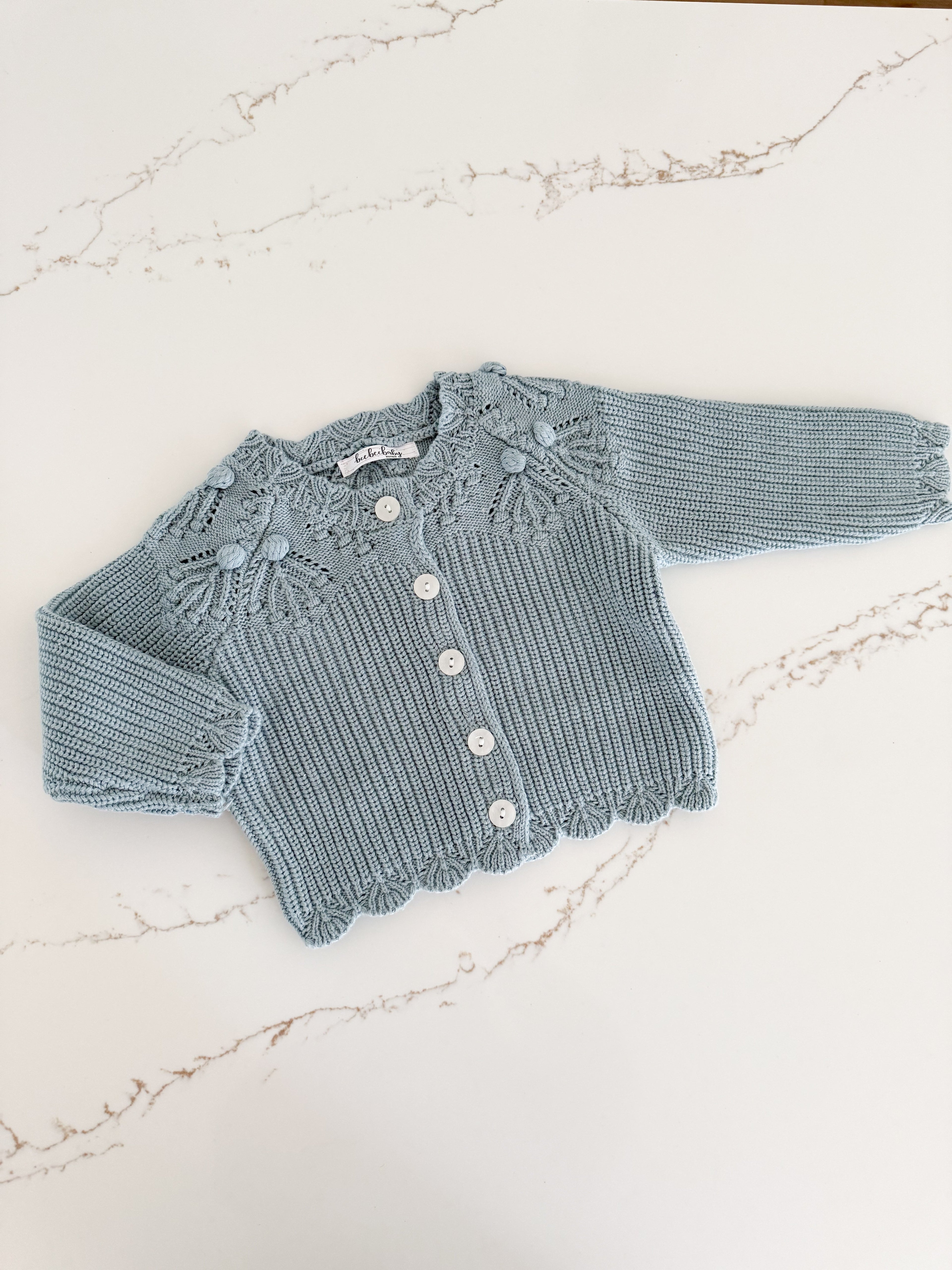 Knit Pom Pom Cardigan