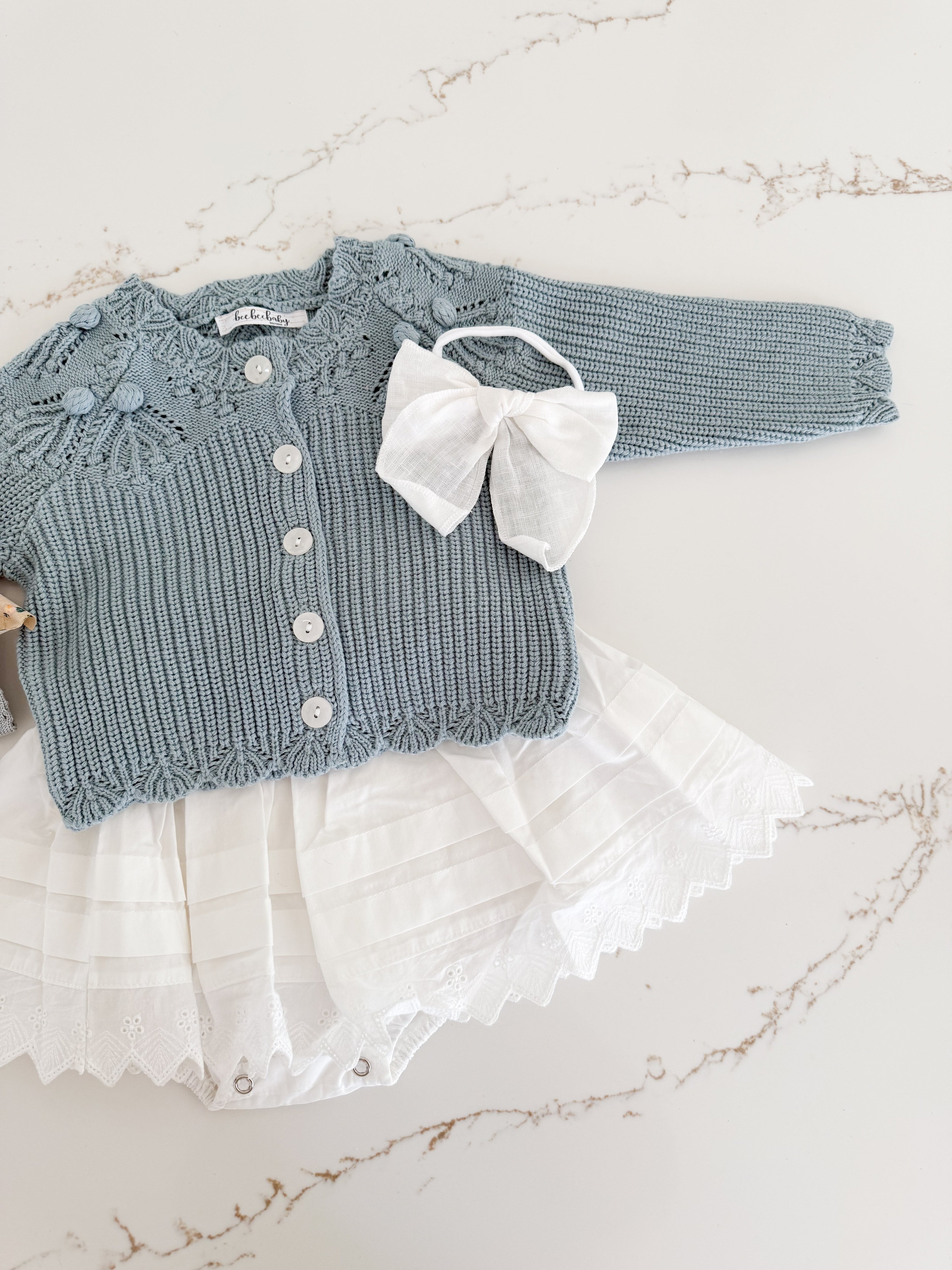 Knit Pom Pom Cardigan