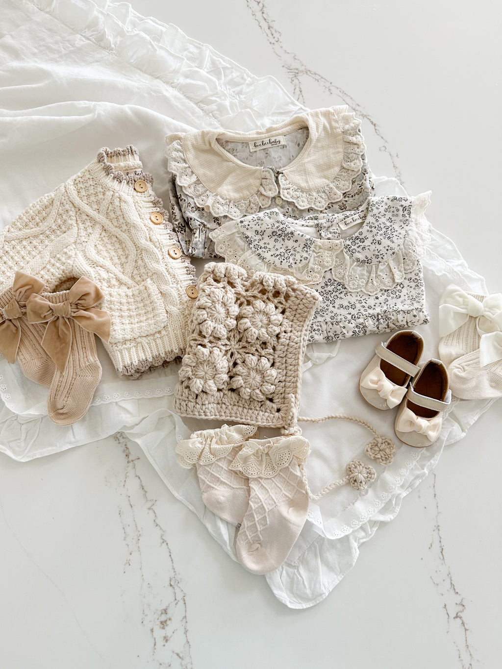 Floral Crochet Bonnet