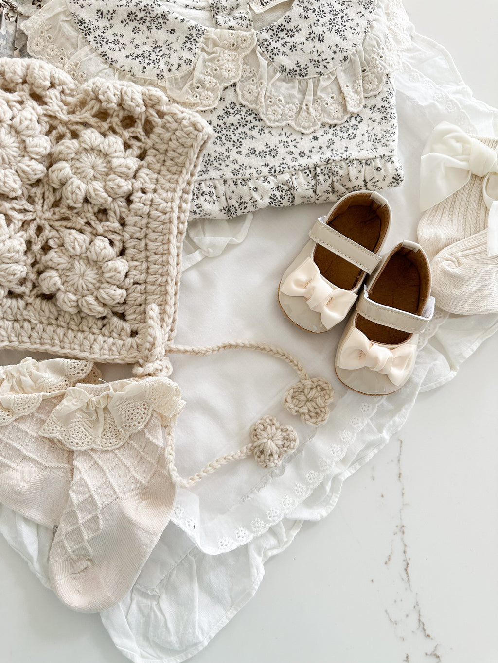 Floral Crochet Bonnet