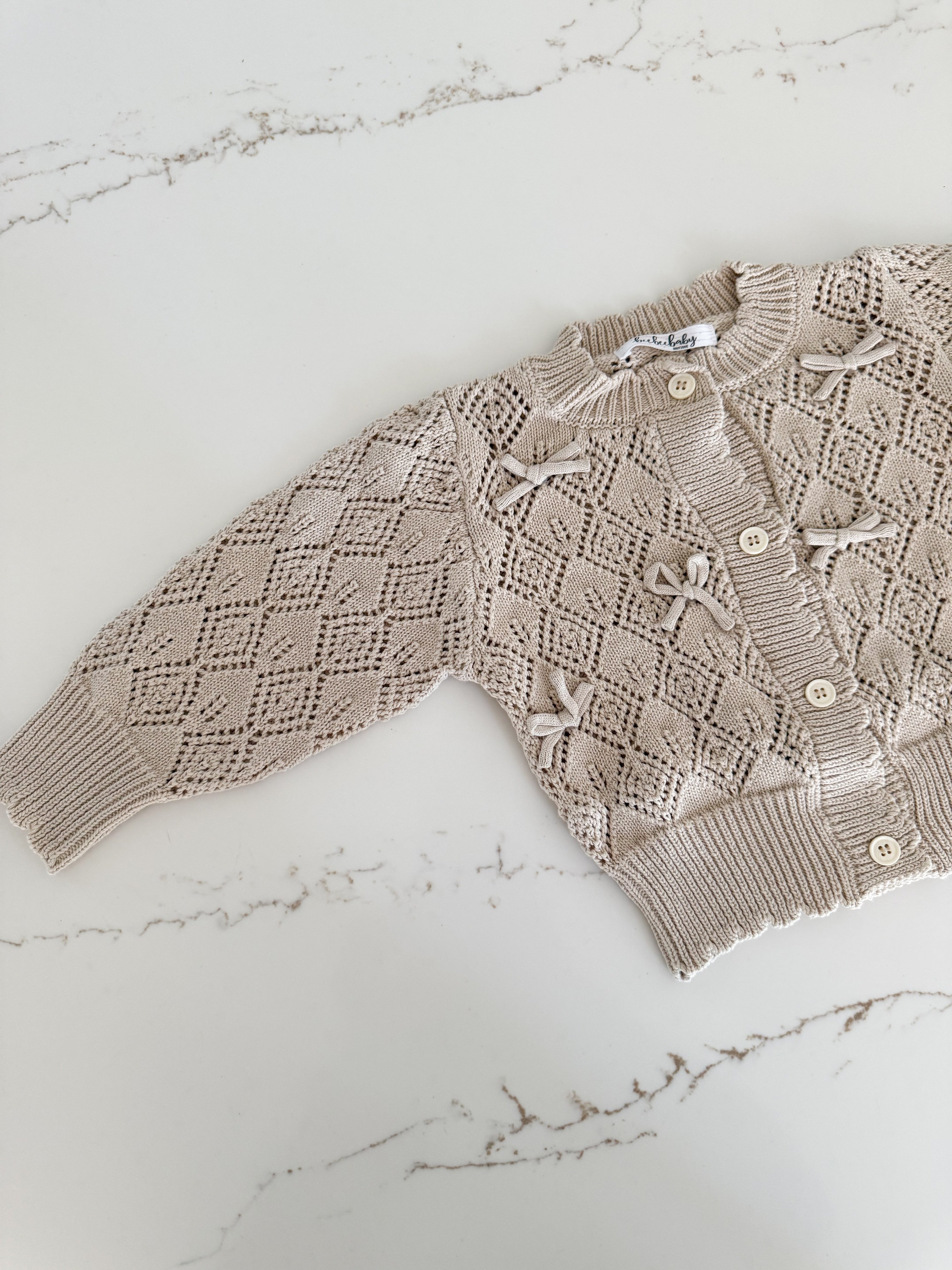 Knit Bow Cardigan