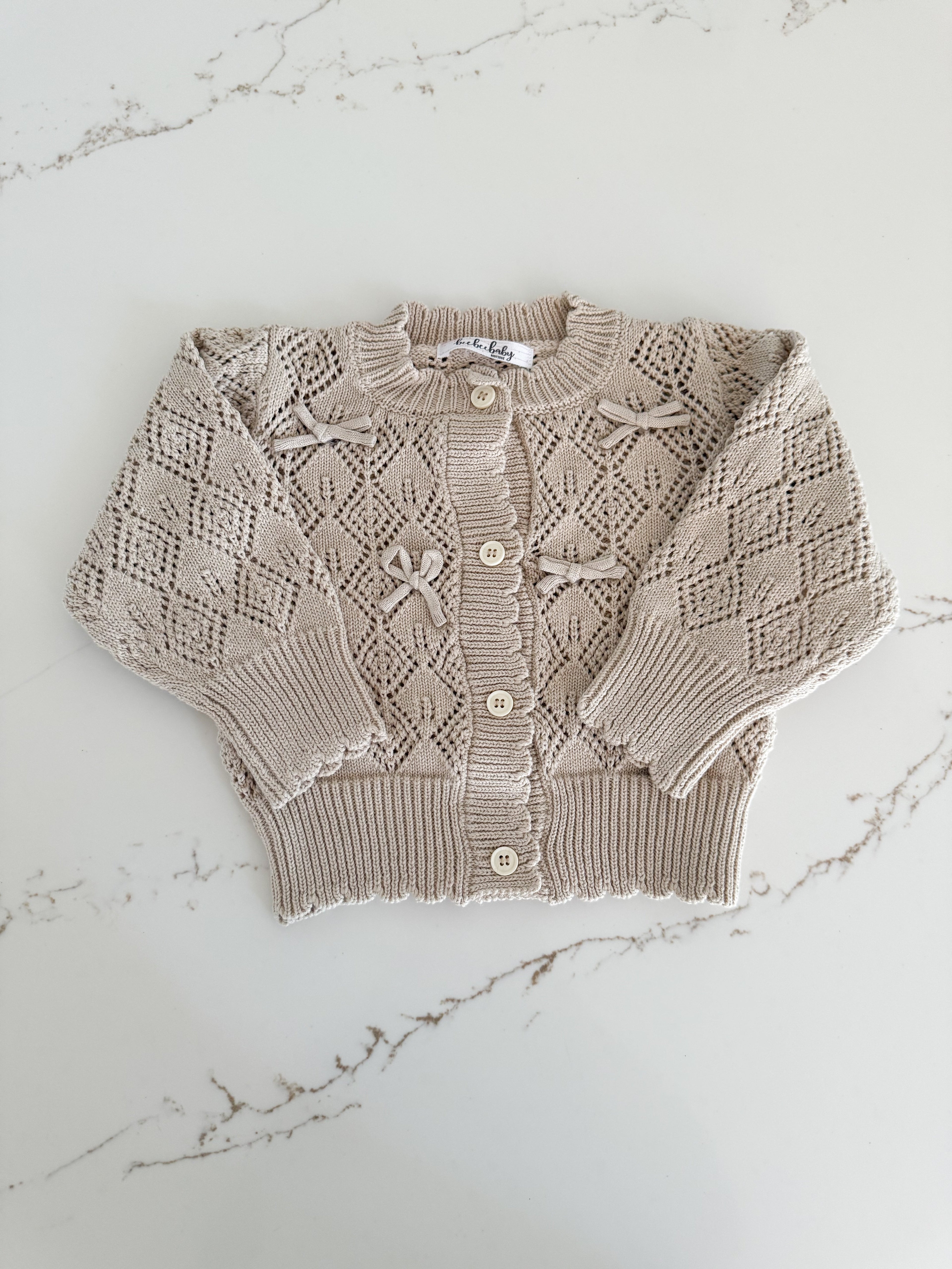 Knit Bow Cardigan